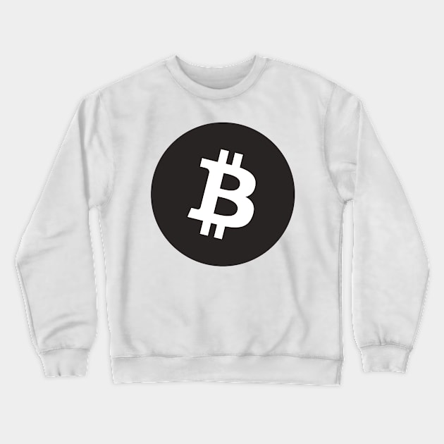 Black Bitcoin Design BTC Crewneck Sweatshirt by RetroandMangaarts